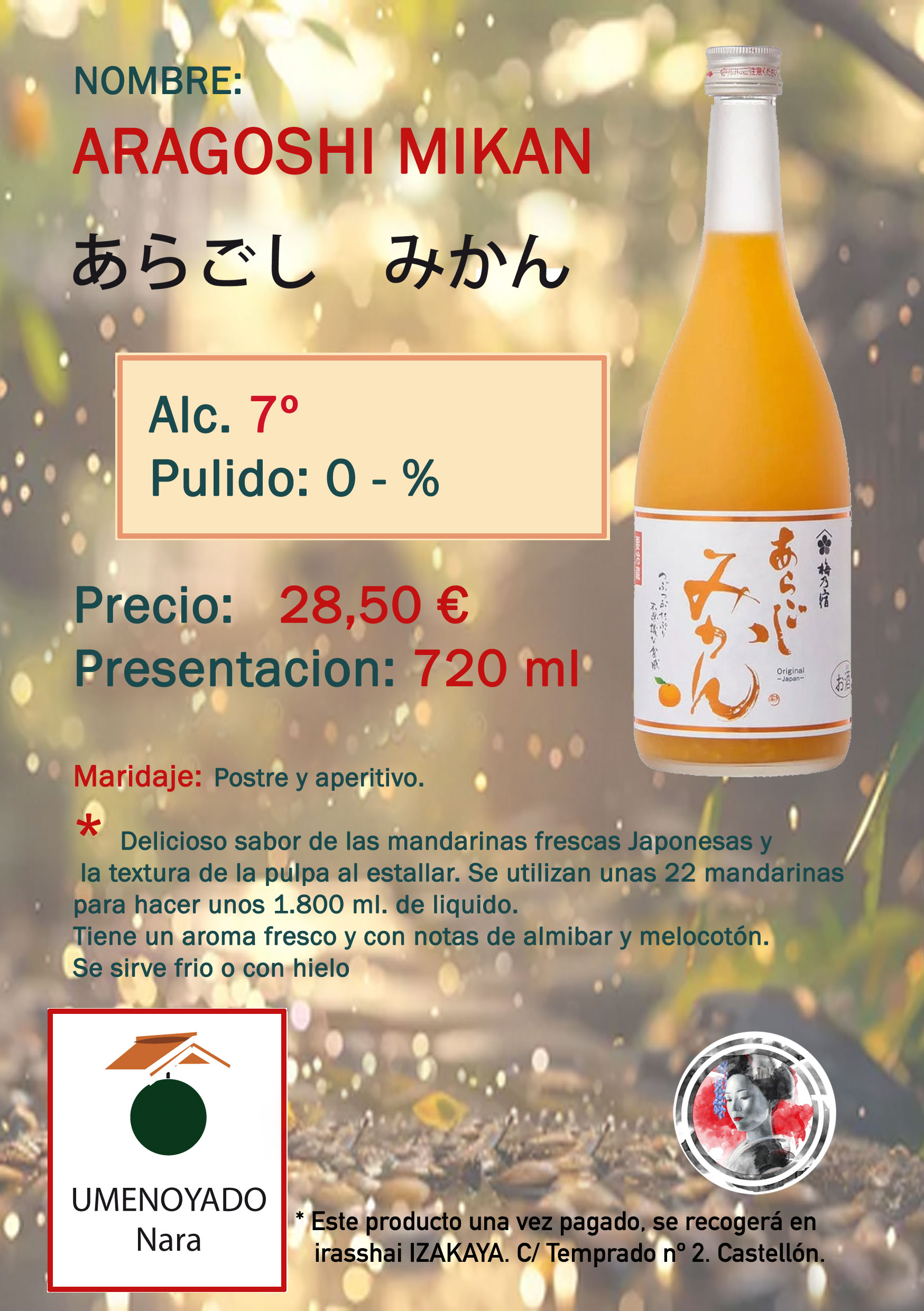 Sake Aragoshi Mikan